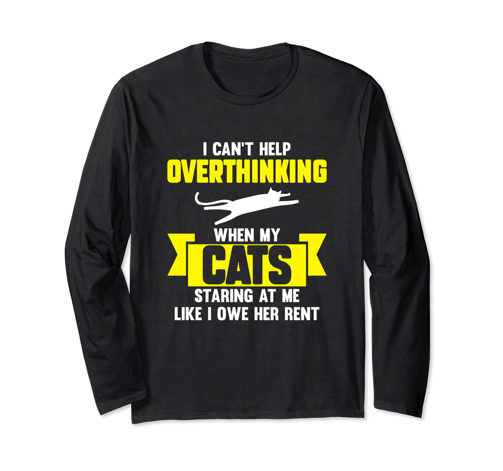 Cat Lover Overthinker Pet T-Shirt - Minimalist Print for Adults - T-Shirt, Sweatshirt, Hoodie