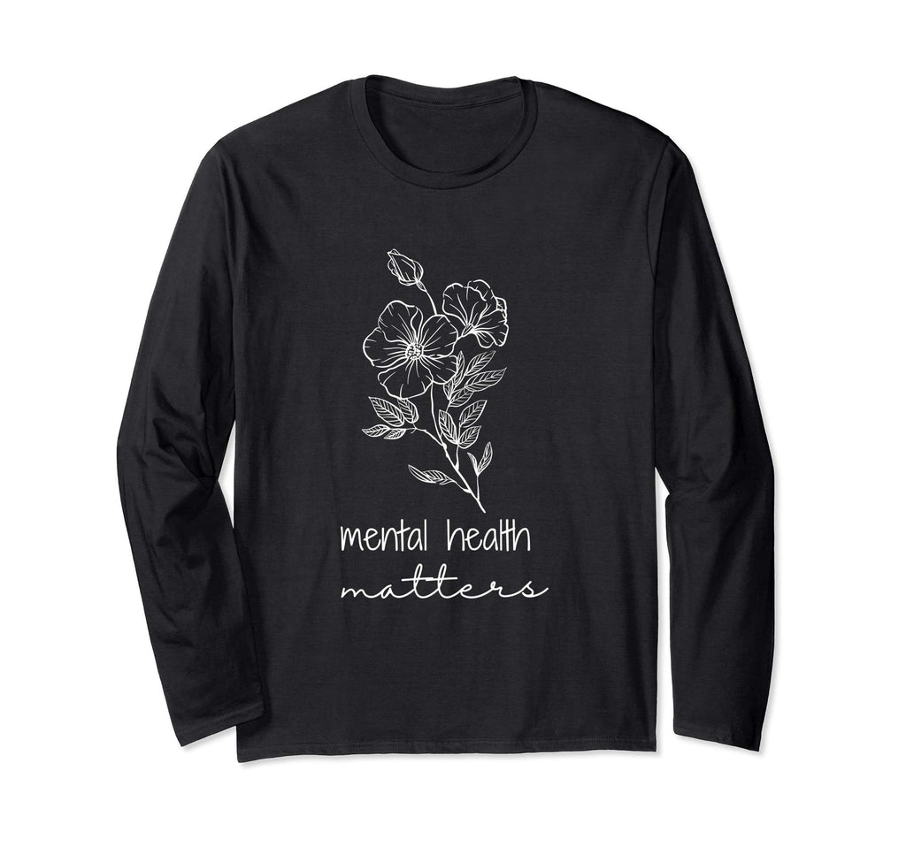 Mental Health Matters Wildflower Boho T-Shirt - Novelty Apparel for Adults - T-Shirt, Sweatshirt, Hoodie