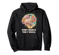 Neurodiversity Adhd Autism Awareness Brain Hoodie - Trendy Graphic Unisex - T-Shirt, Sweatshirt, Hoodie