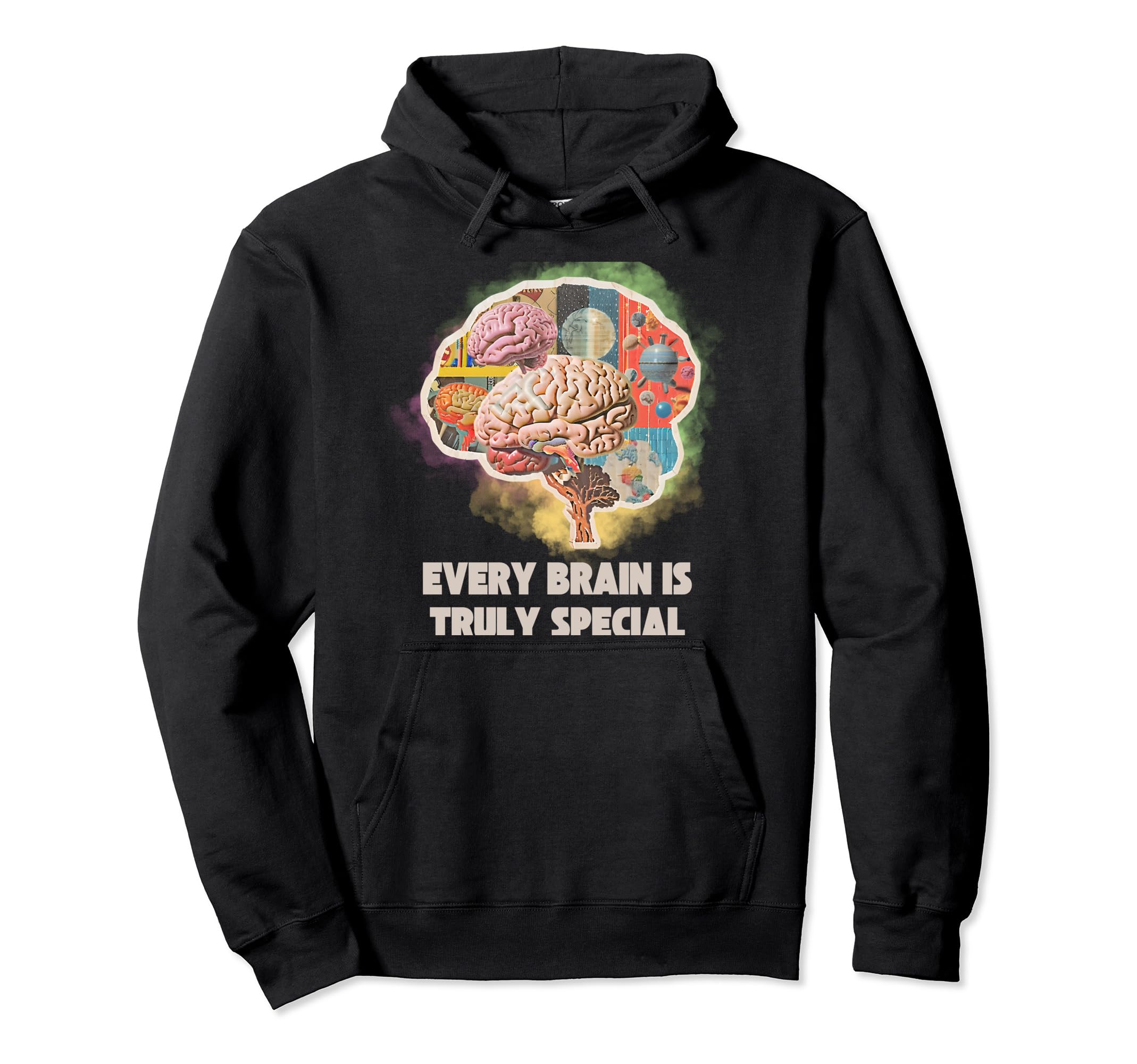 Neurodiversity Adhd Autism Awareness Brain Hoodie - Trendy Graphic Unisex - T-Shirt, Sweatshirt, Hoodie