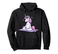 Meditation Unicorn Yoga Pose Relaxing Hoodie - Fun Novelty Design Unisex - T-Shirt, Sweatshirt, Hoodie