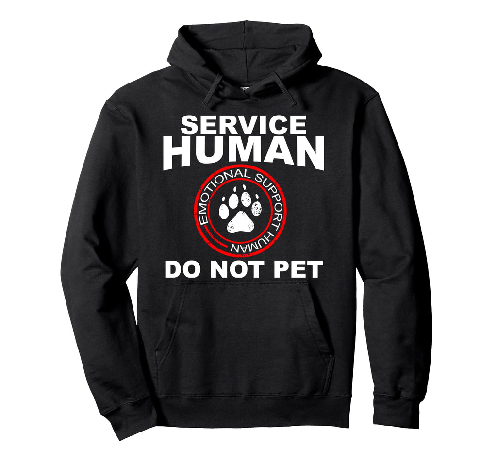 Service Human Funny Dog Owner Emotional Hoodie - Minimalist Print Unisex - T-Shirt, Sweatshirt, Hoodie