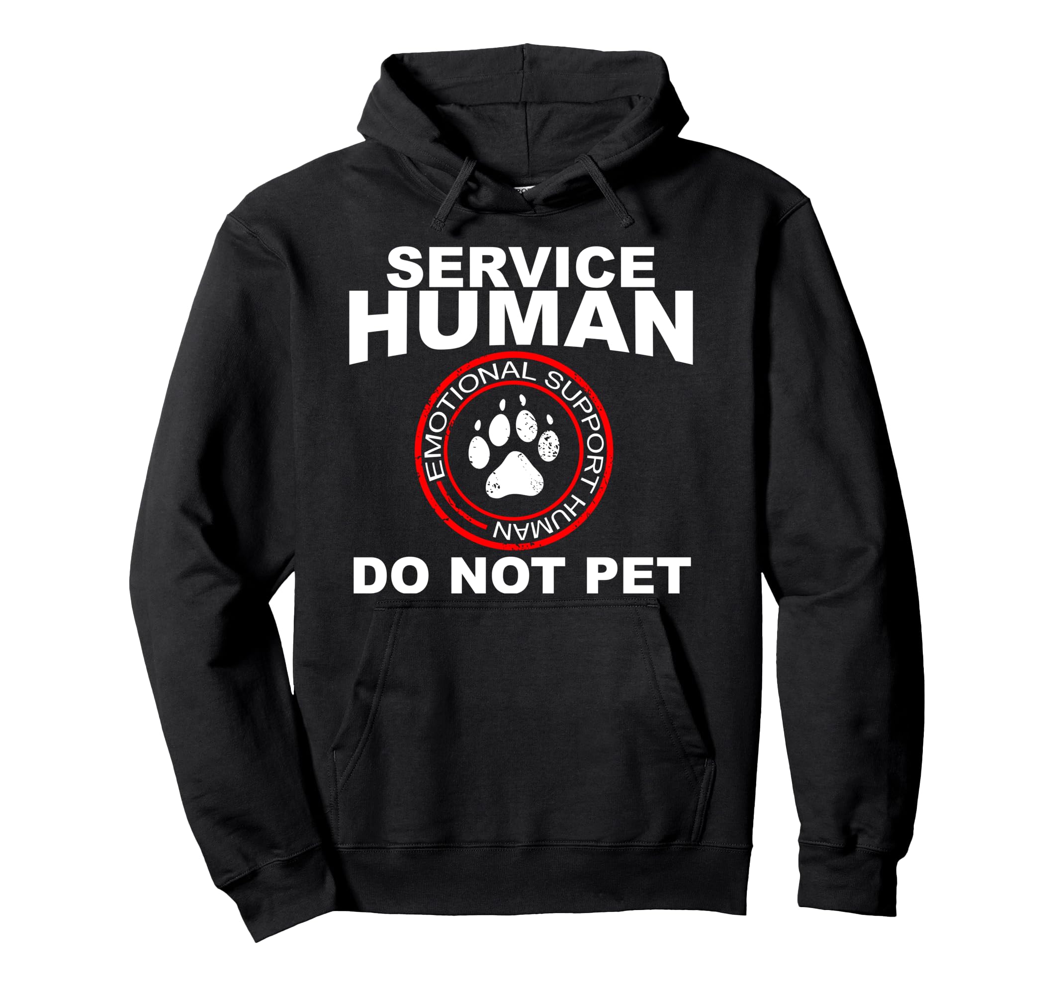 Service Human Funny Dog Owner Emotional Hoodie - Minimalist Print Unisex - T-Shirt, Sweatshirt, Hoodie