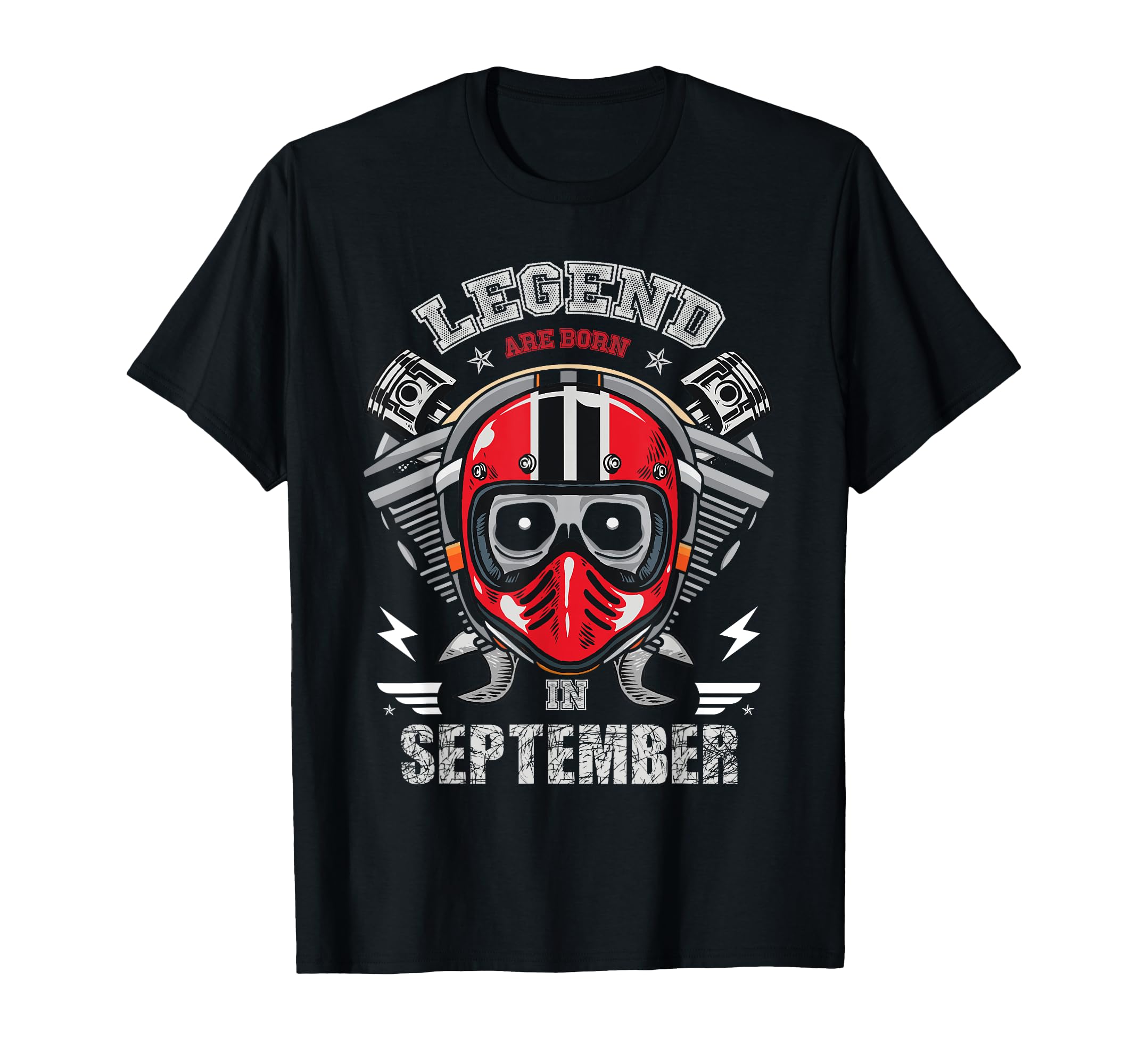 Biker Born September Motorcycle T-Shirt - Aesthetic Graphic for Adults - T-Shirt, Sweatshirt, Hoodie