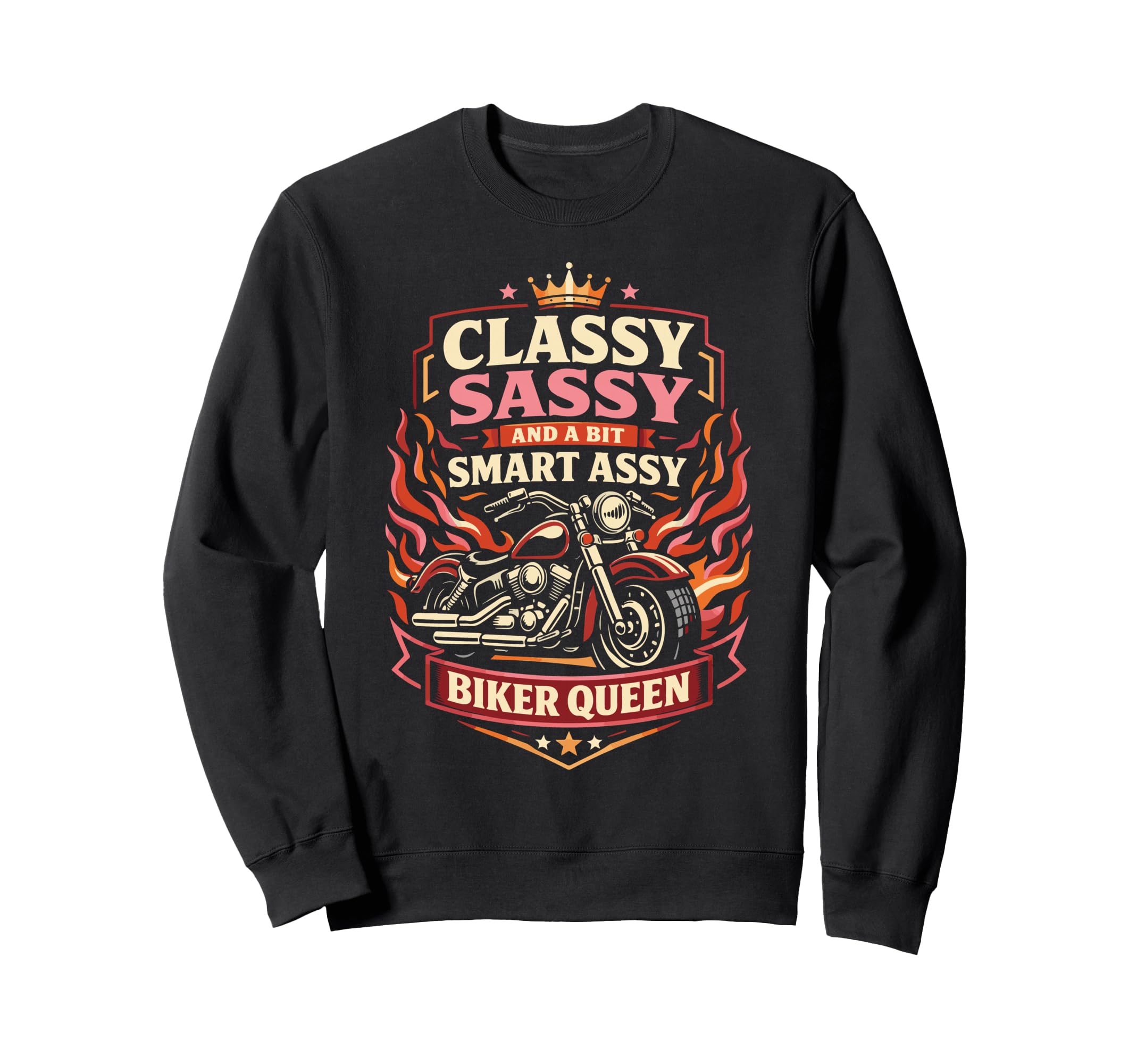 Motorcycle Biker Classy Sassy And Sweatshirt - Graphic Print Unisex - T-Shirt, Sweatshirt, Hoodie