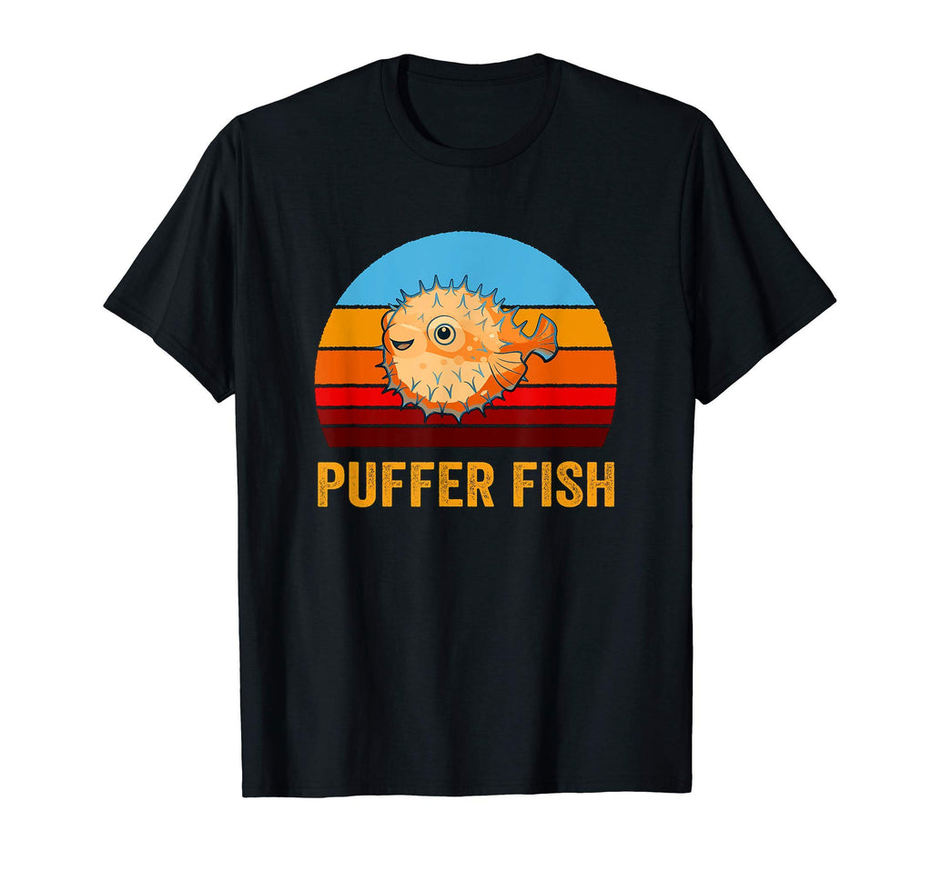 Sunset Puffer Fish T-Shirt - Custom Art Print Men Women - T-Shirt, Sweatshirt, Hoodie