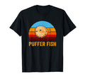 Sunset Puffer Fish T-Shirt - Custom Art Print Men Women - T-Shirt, Sweatshirt, Hoodie
