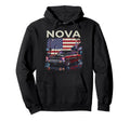 1966 1967 Nova Ss Usa Flag City Scene Hoodie - Graphic Print Unisex - T-Shirt, Sweatshirt, Hoodie