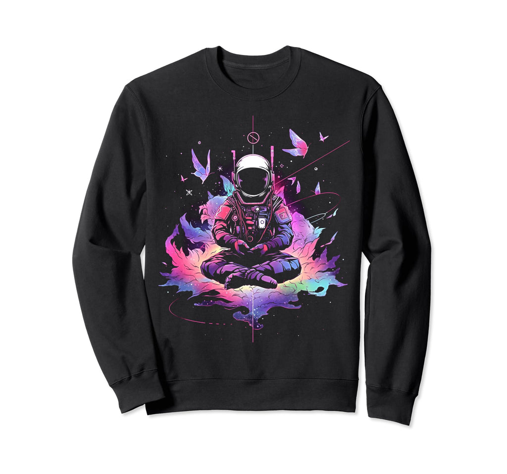 Synthwave Astronaut Cyberpunk 80S Sci Sweatshirt - Minimalist Print Unisex - T-Shirt, Sweatshirt, Hoodie