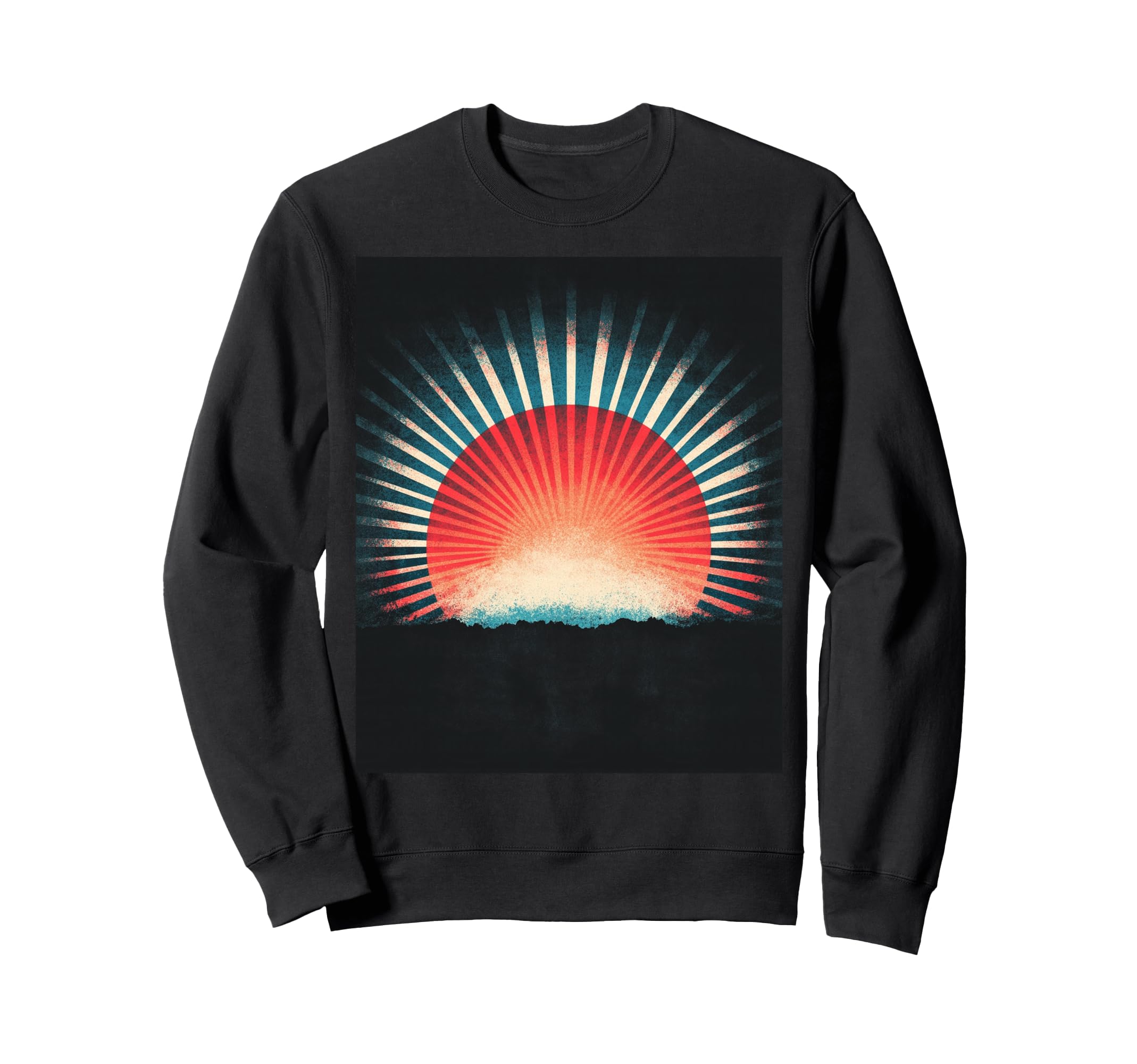 Sunrise Over Mountains Art Sweatshirt - Graphic Print for Adults - T-Shirt, Sweatshirt, Hoodie