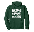 May We Wear Green Groovy Mental Health Hoodie - Unique Graphic Men Women - T-Shirt, Sweatshirt, Hoodie