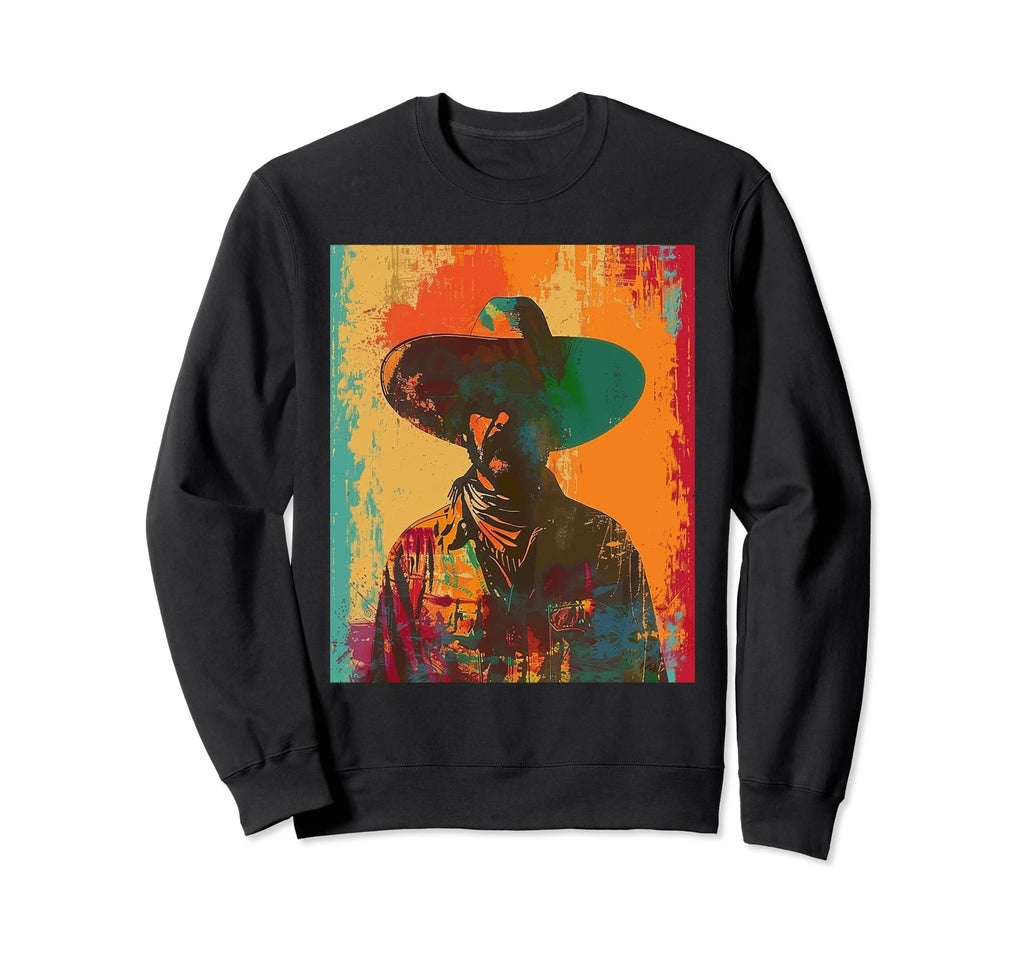 1950S Western Mexican Cowboy Sombrero Sweatshirt - Graphic Print Men Women - T-Shirt, Sweatshirt, Hoodie