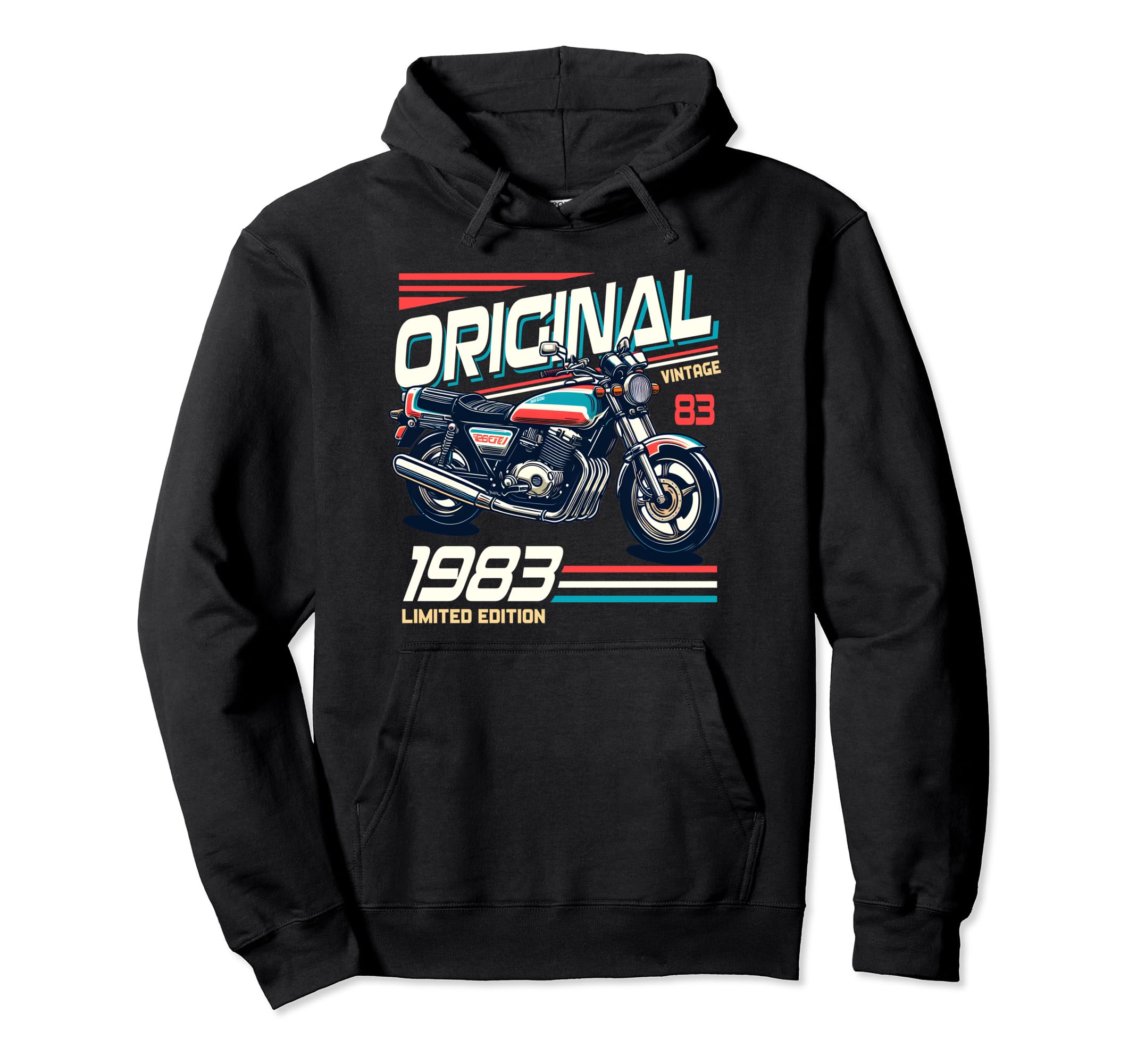 1983 Motorcycle Birthday Hoodie - Streetwear Style Unisex - T-Shirt, Sweatshirt, Hoodie