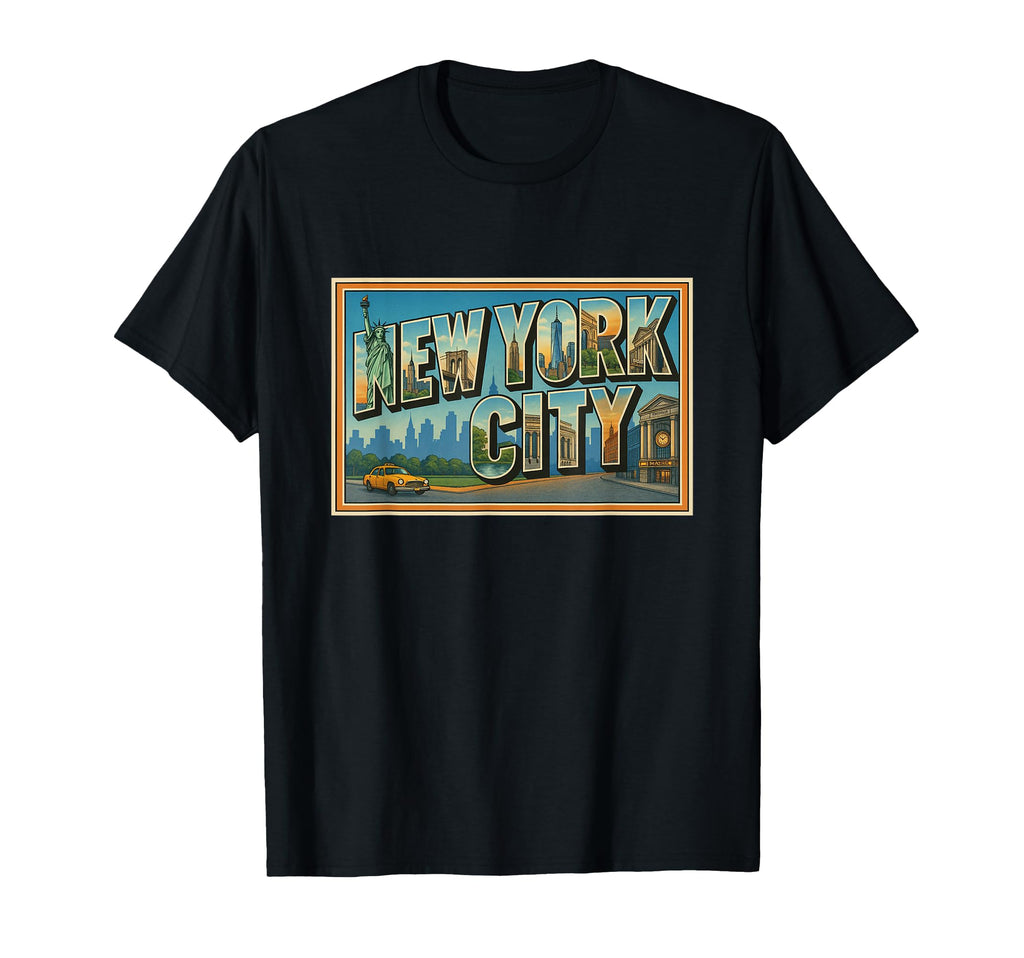 New York 50S Travel Souvenir Art T-Shirt - Unique Graphic Unisex - T-Shirt, Sweatshirt, Hoodie