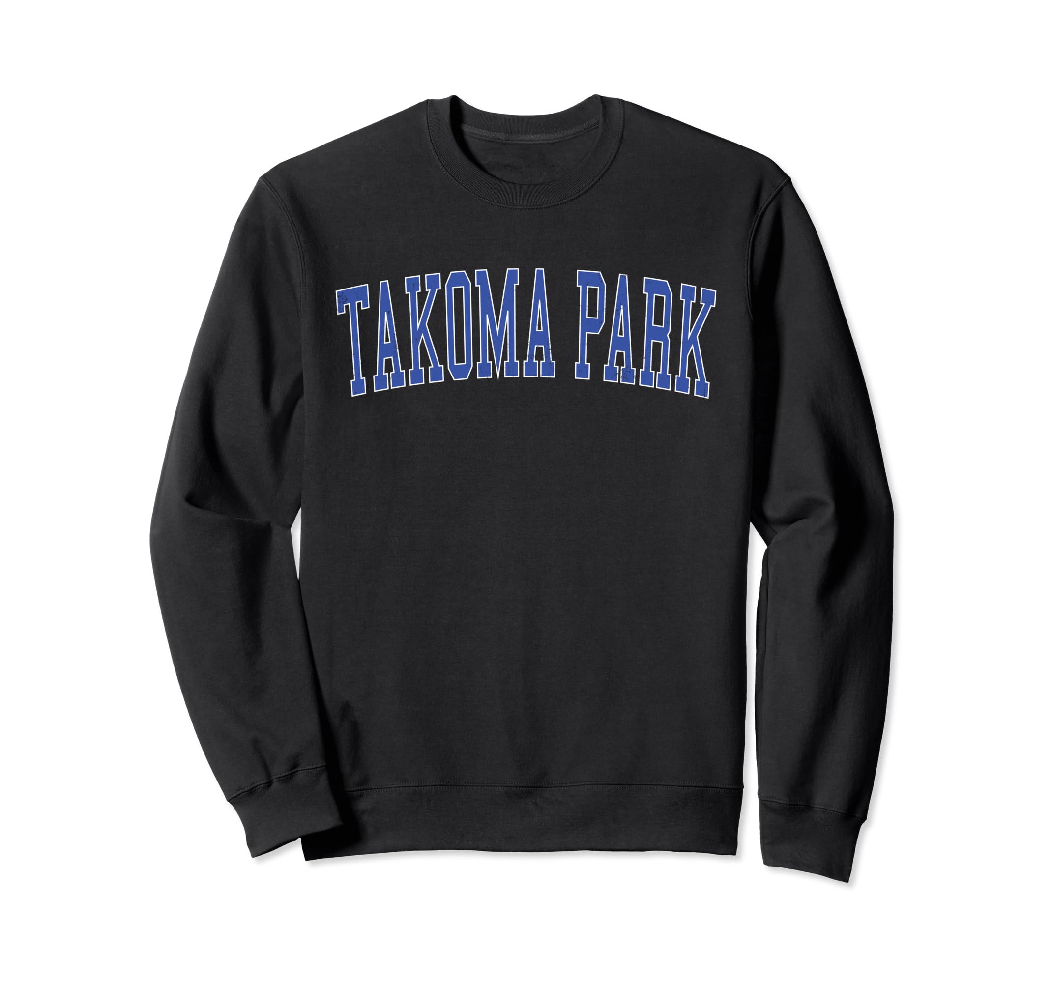 Takoma Park Md Distressed Blue Sweatshirt - Minimalist Print for Adults - T-Shirt, Sweatshirt, Hoodie