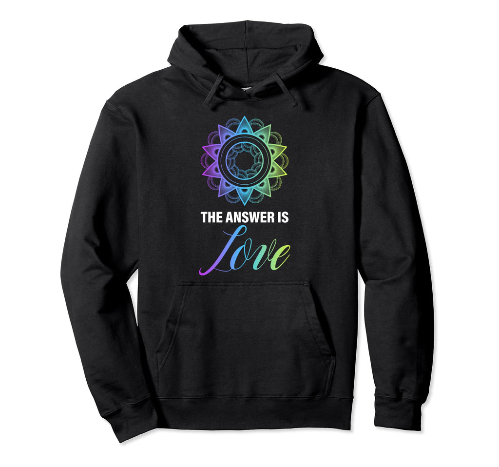 Answer Is Love Chakra Spiritual Hoodie - Aesthetic Graphic Unisex - T-Shirt, Sweatshirt, Hoodie