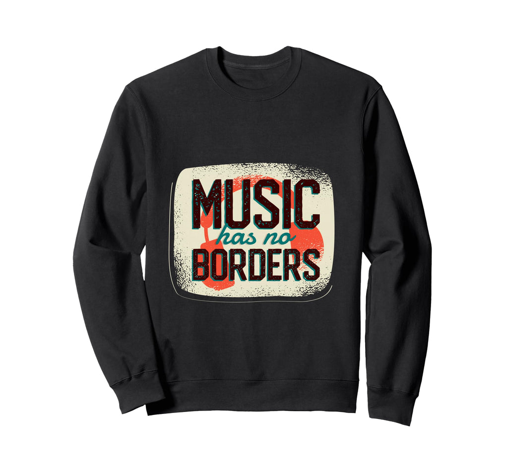 Headphones Distressed Typography Sweatshirt - Graphic Print Men Women - T-Shirt, Sweatshirt, Hoodie