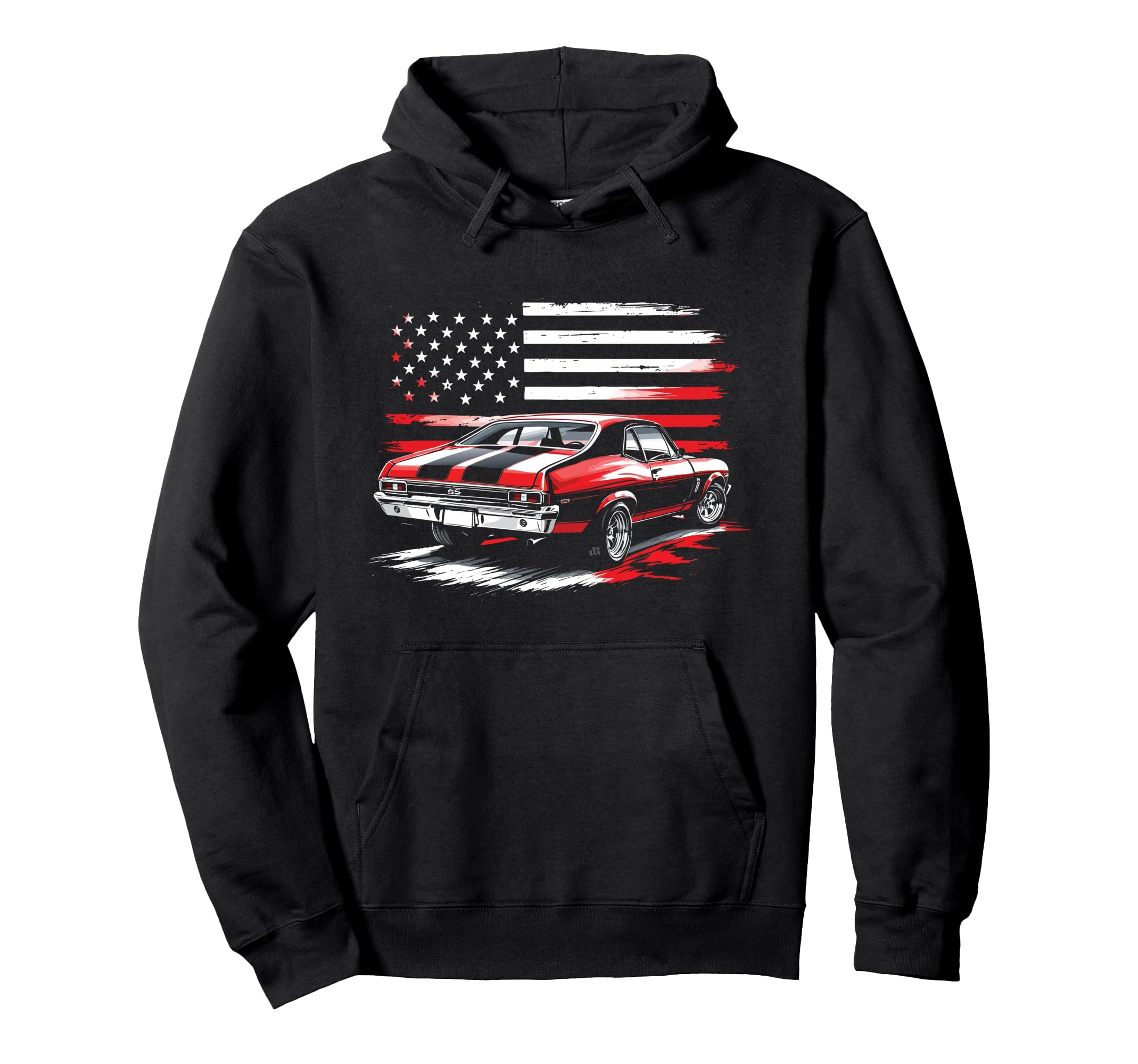 1968 1972 Nova Ss Old School Muscle Hoodie - Aesthetic Graphic for Adults - T-Shirt, Sweatshirt, Hoodie