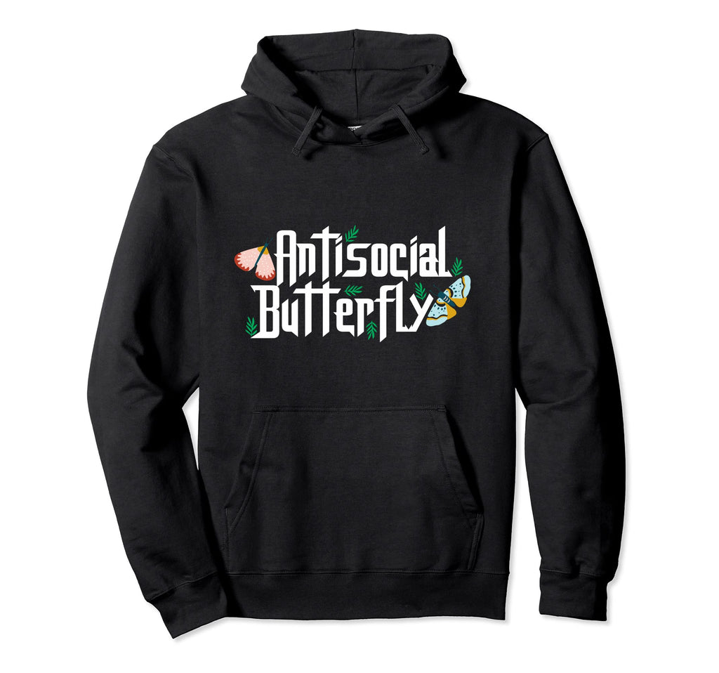 Antisocial Butterfly Insect Hoodie - Casual Everyday Wear Men Women - T-Shirt, Sweatshirt, Hoodie