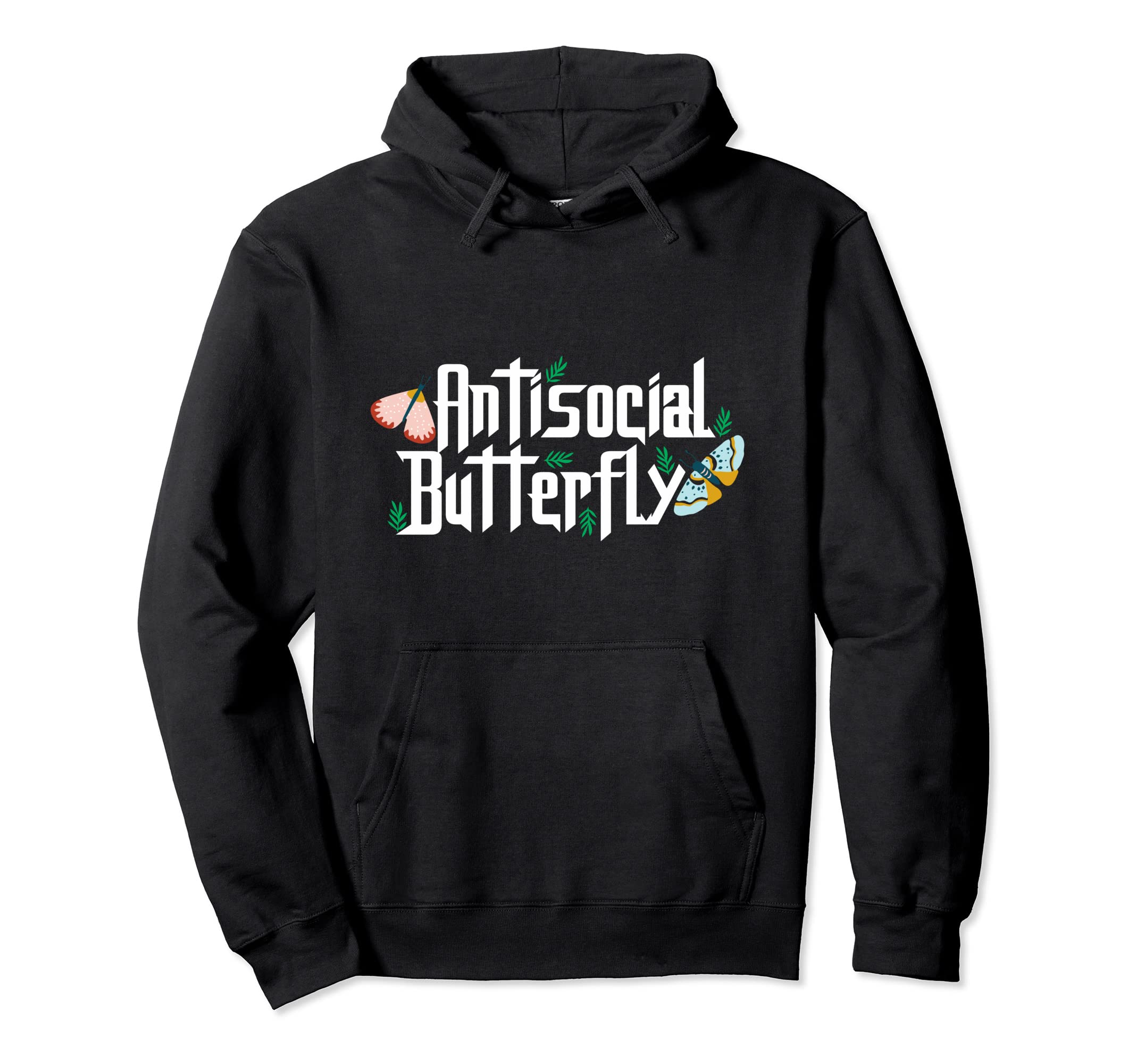 Antisocial Butterfly Insect Hoodie - Casual Everyday Wear Men Women - T-Shirt, Sweatshirt, Hoodie