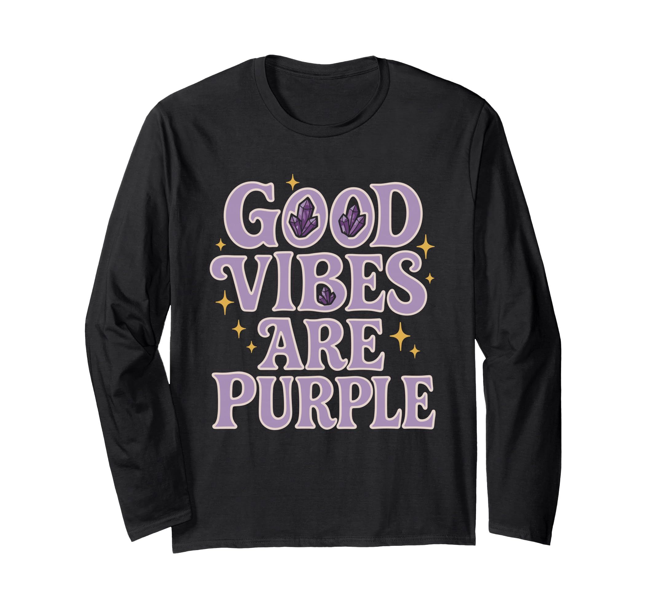 Amethyst Addict Healing Crystal Energy T-Shirt - Trendy Graphic Unisex - T-Shirt, Sweatshirt, Hoodie