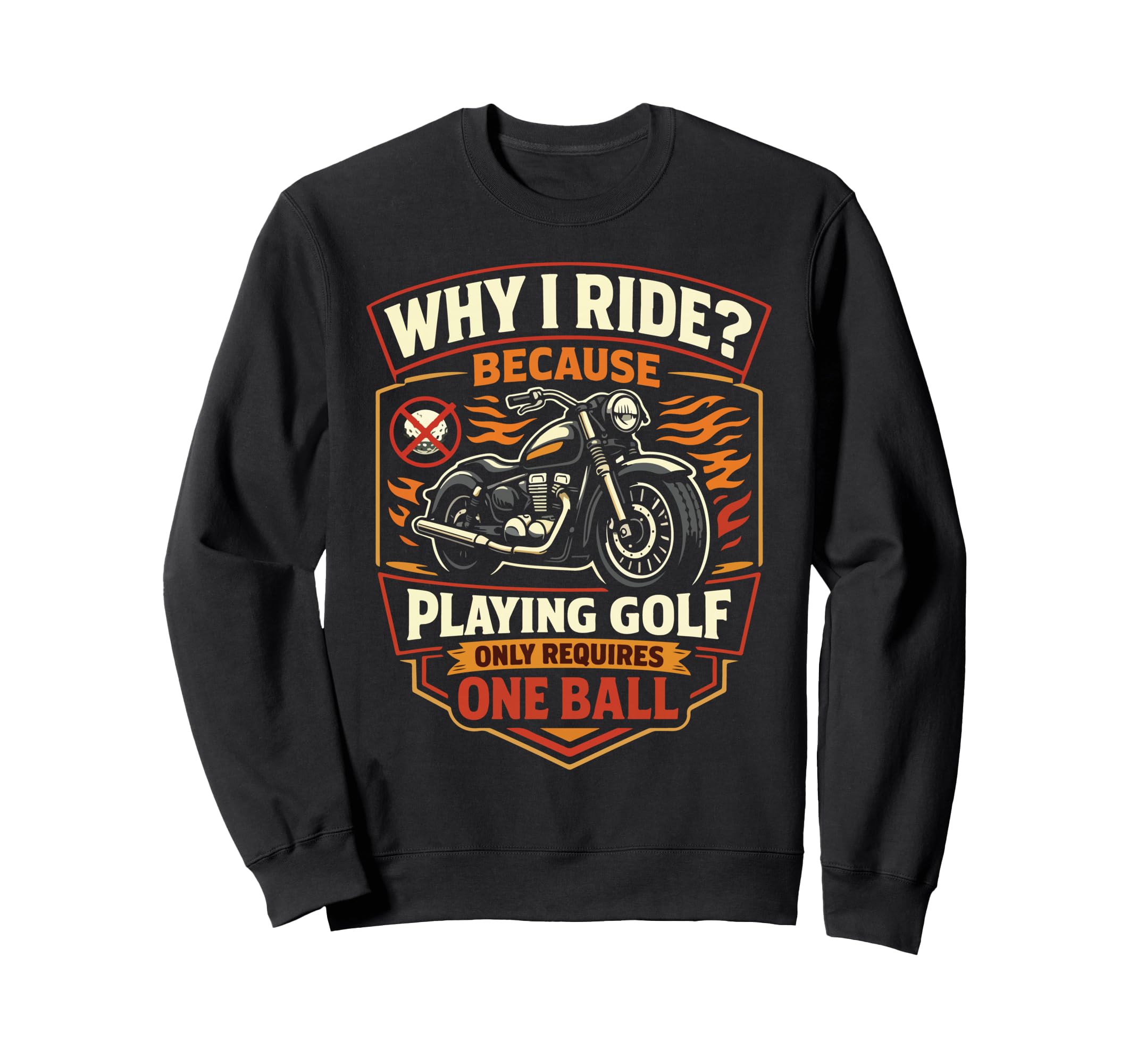 Motorcycle Biker Why I Ride Because Sweatshirt - Minimalist Print Unisex - T-Shirt, Sweatshirt, Hoodie