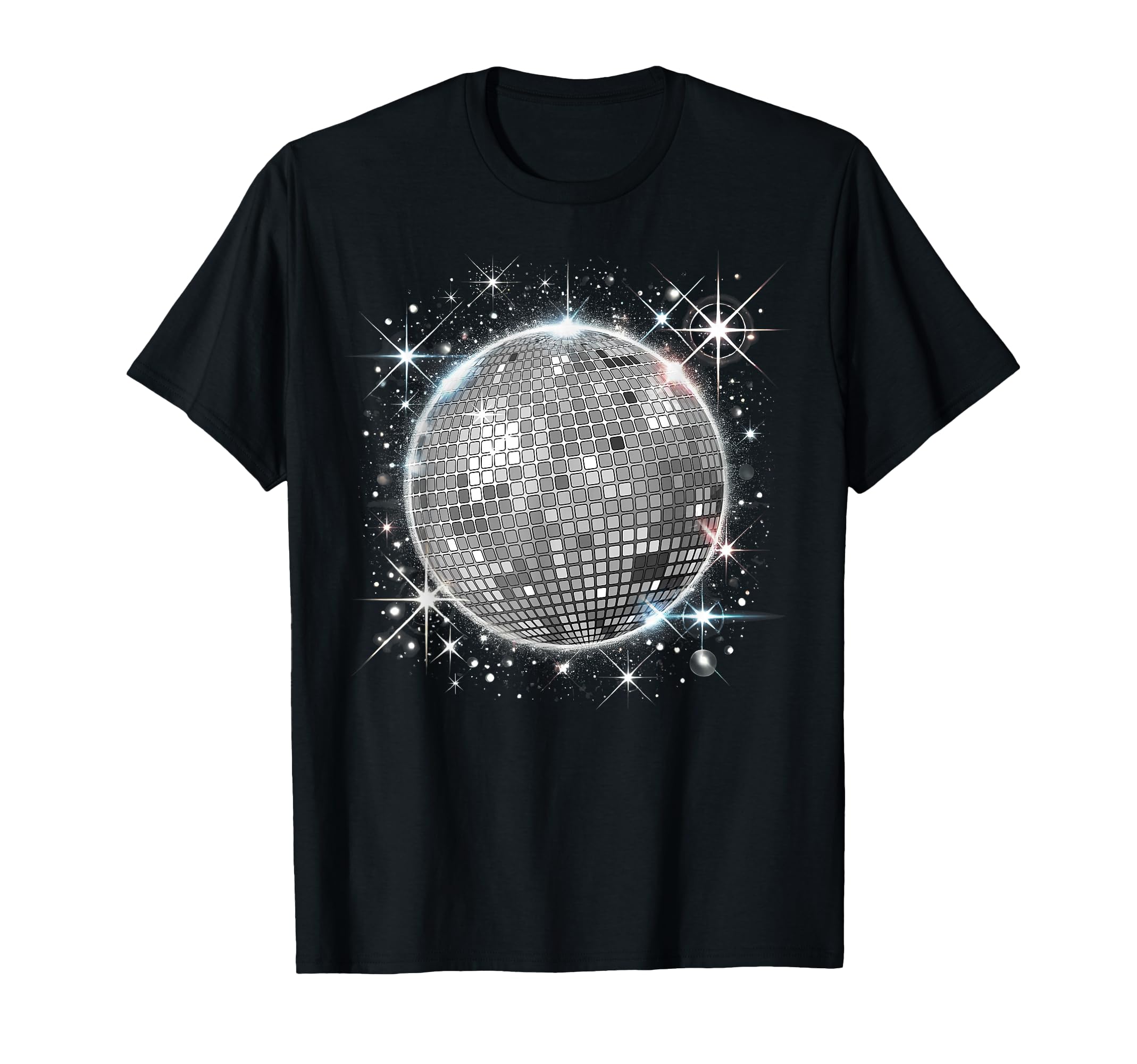 Black And White Disco Ball Club T-Shirt - Novelty Apparel Unisex - T-Shirt, Sweatshirt, Hoodie
