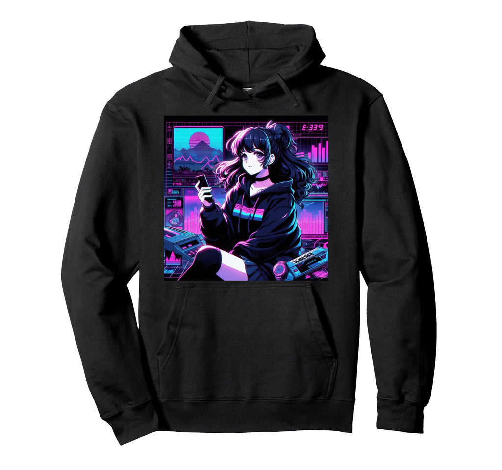 Synthwave Retrowave Vaporwave Anime Hoodie - Unique Graphic Men Women - T-Shirt, Sweatshirt, Hoodie