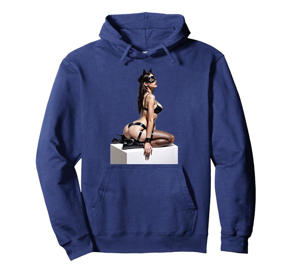 Sexy Sexy Bad Kitty Pinup Cutout Hoodie - Novelty Apparel Men Women - T-Shirt, Sweatshirt, Hoodie