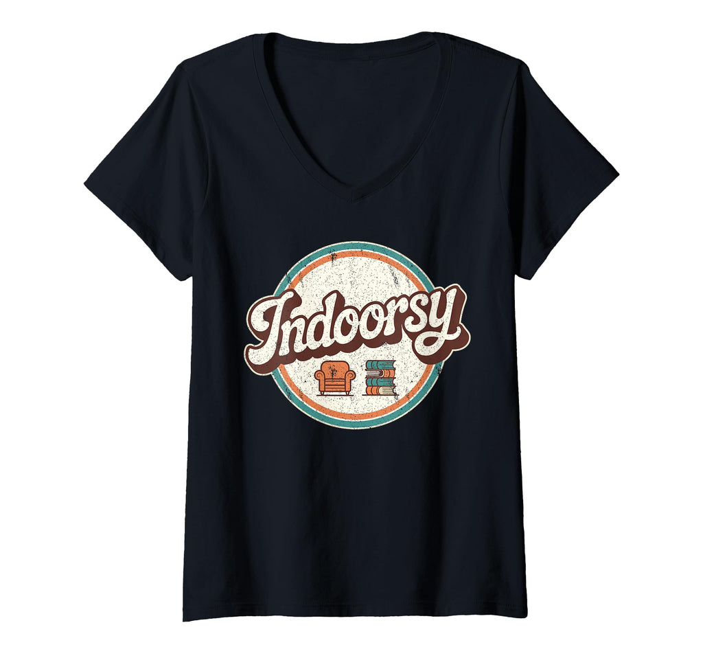 Womens Antisocial Indoorsy Funny T-Shirt - Unique Graphic Men Women - T-Shirt, Sweatshirt, Hoodie