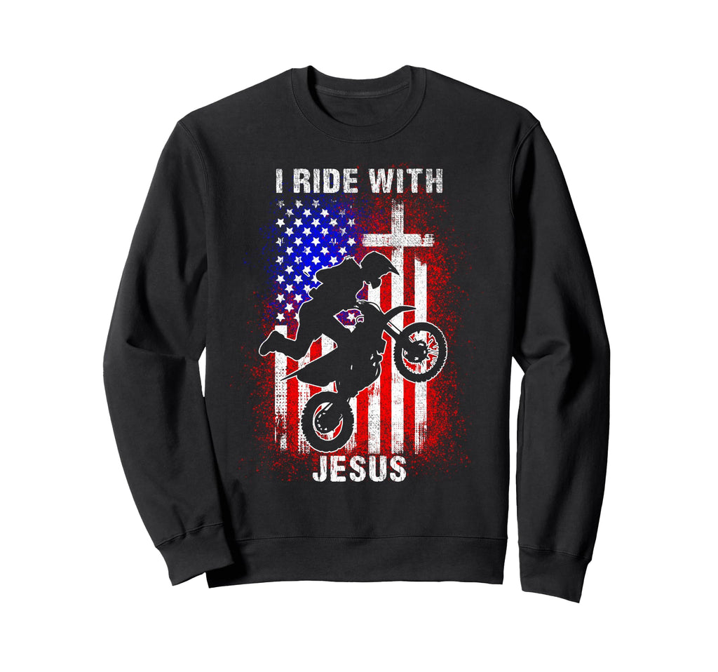 Motorcycle Gifting Ideas Usa Flag Sweatshirt - Custom Art Print Unisex - T-Shirt, Sweatshirt, Hoodie