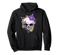 Goth Creepy Skull Crystals Hoodie - Casual Everyday Wear Men Women - T-Shirt, Sweatshirt, Hoodie