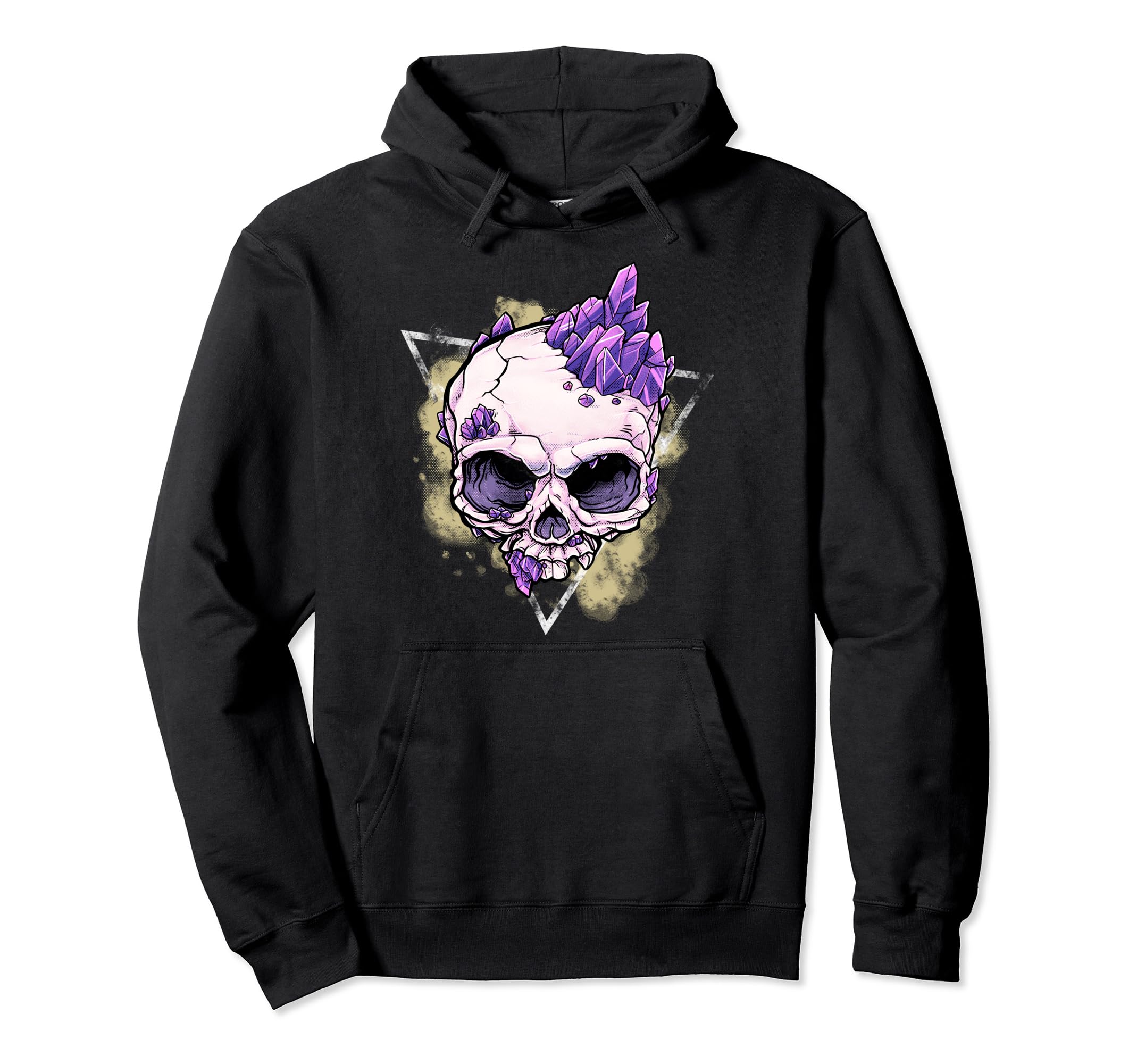 Goth Creepy Skull Crystals Hoodie - Casual Everyday Wear Men Women - T-Shirt, Sweatshirt, Hoodie