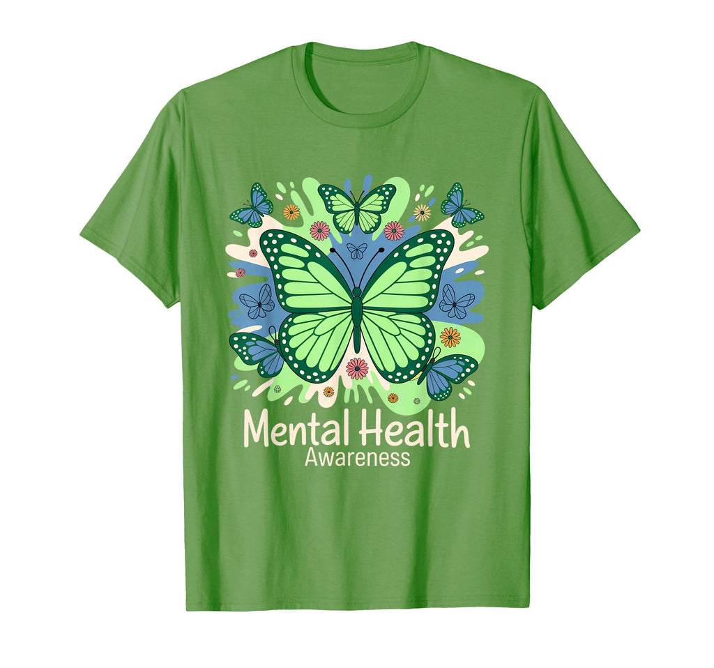 We Wear Green Mental Health Awareness T-Shirt - Novelty Apparel for Adults - T-Shirt, Sweatshirt, Hoodie