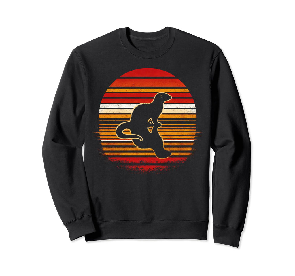 Mongoose Sunset Safari 70S Sweatshirt - Trendy Graphic Unisex - T-Shirt, Sweatshirt, Hoodie