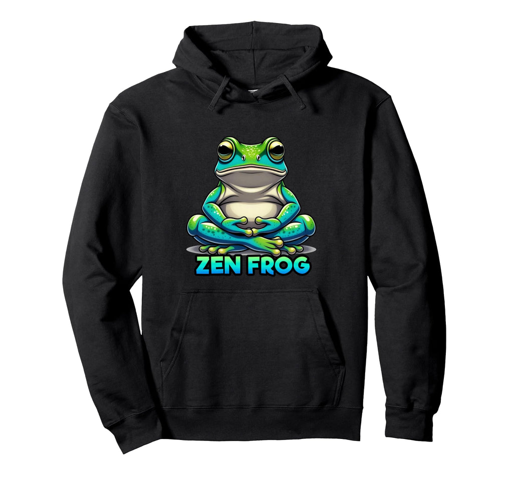 Peaceful Meditation Amphibian Cartoon Hoodie - Graphic Print Men Women - T-Shirt, Sweatshirt, Hoodie