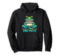 Peaceful Meditation Amphibian Cartoon Hoodie - Graphic Print Men Women - T-Shirt, Sweatshirt, Hoodie