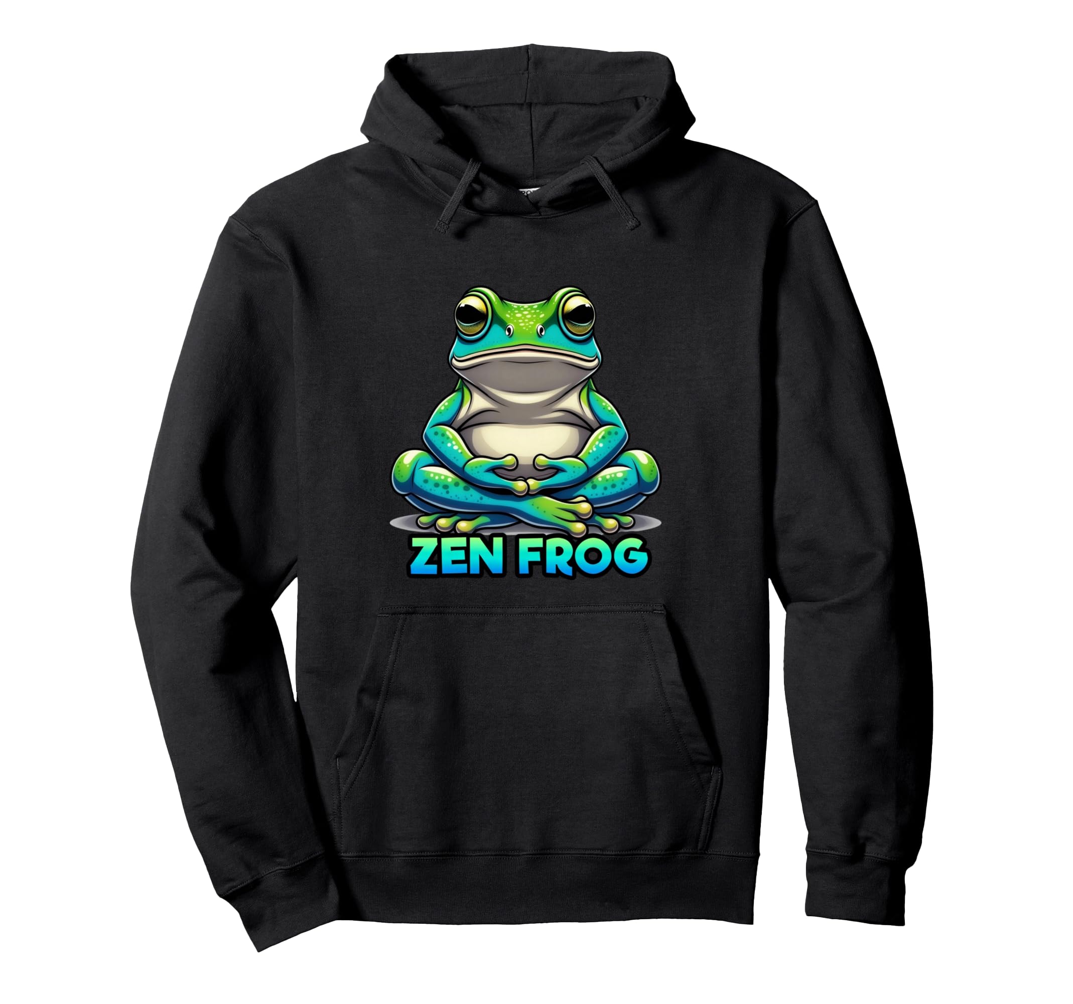 Peaceful Meditation Amphibian Cartoon Hoodie - Graphic Print Men Women - T-Shirt, Sweatshirt, Hoodie