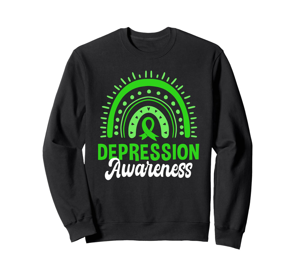 Depression Awareness Boho Rainbow Sweatshirt - Graphic Print Unisex - T-Shirt, Sweatshirt, Hoodie