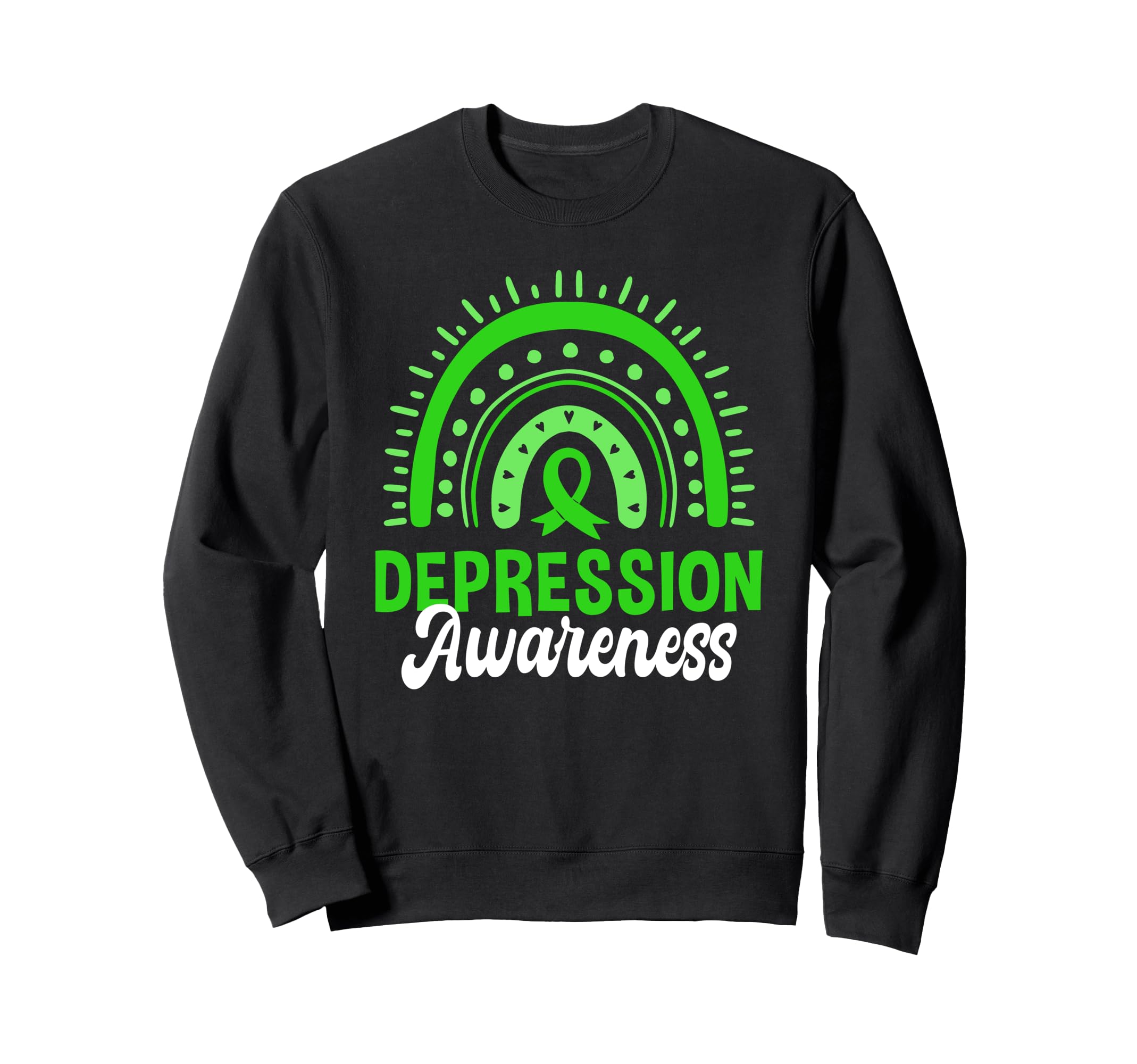 Depression Awareness Boho Rainbow Sweatshirt - Graphic Print Unisex - T-Shirt, Sweatshirt, Hoodie