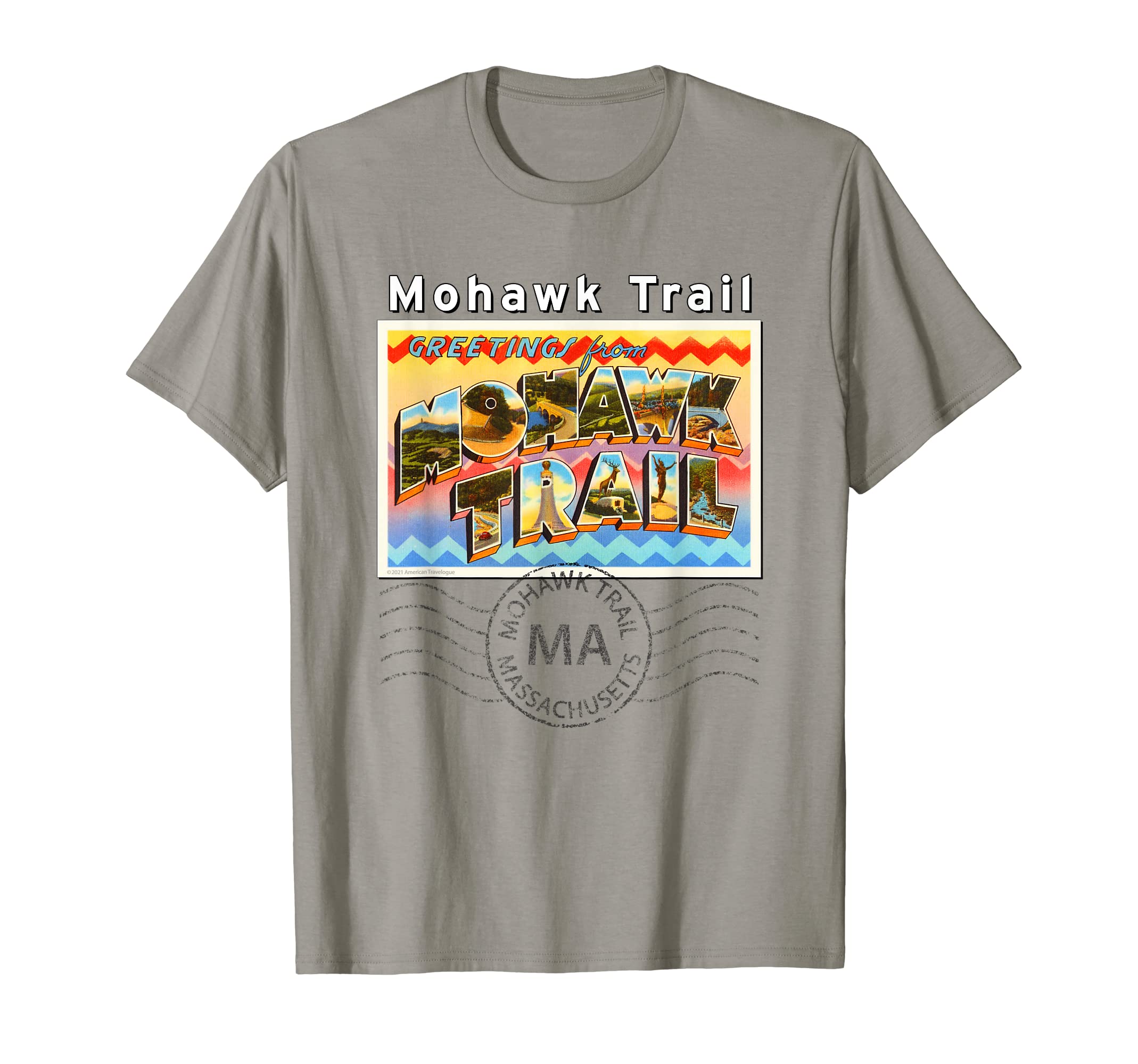 Mohawk Trail Massachusetts 2 Postcard T-Shirt - Graphic Print Men Women - T-Shirt, Sweatshirt, Hoodie