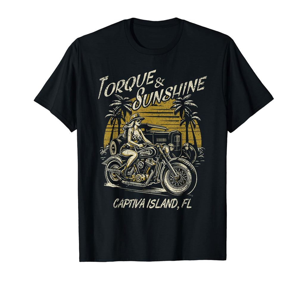Captiva Island Florida Motorcycle T-Shirt - Fun Novelty Design Unisex - T-Shirt, Sweatshirt, Hoodie