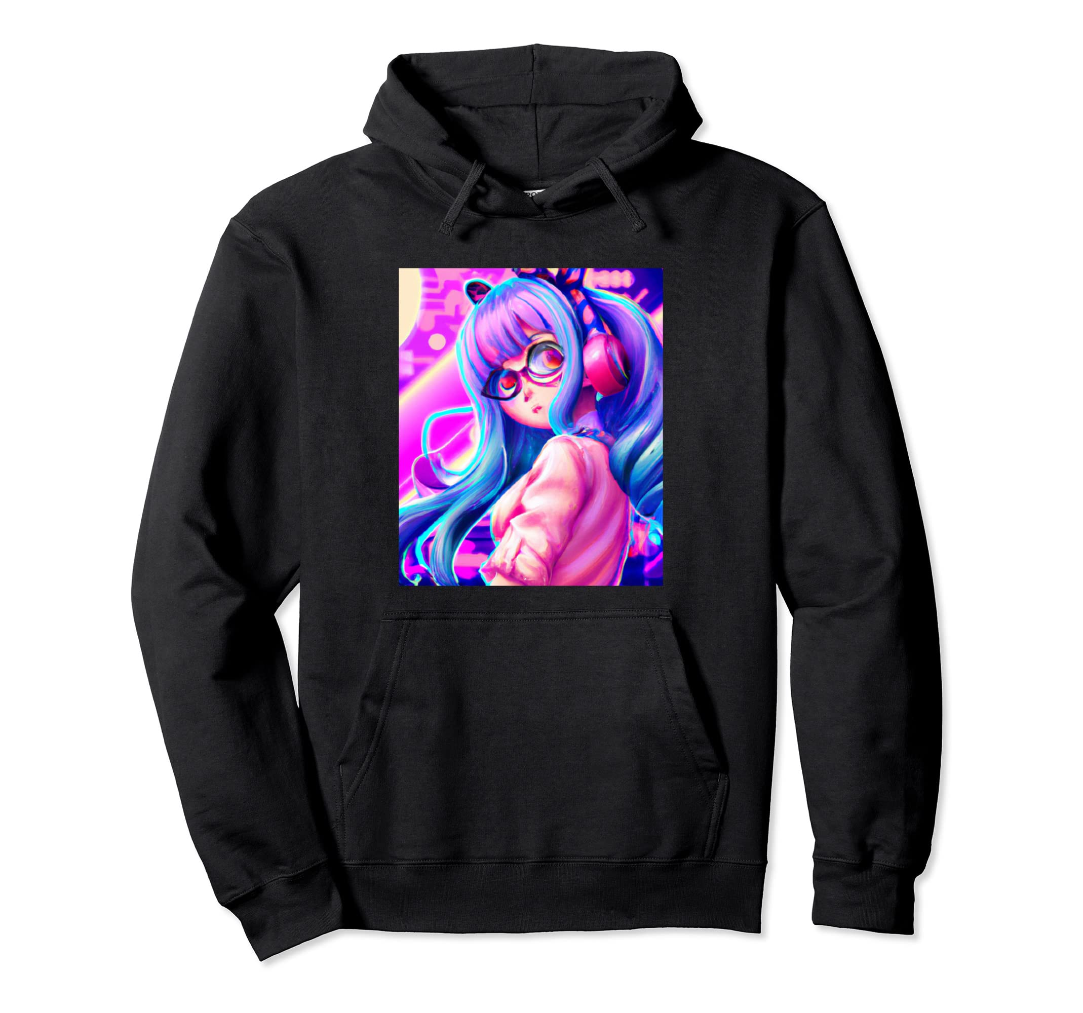 Pastel Aesthetic Anime Synthwave Sad Hoodie - Fun Novelty Design Unisex - T-Shirt, Sweatshirt, Hoodie