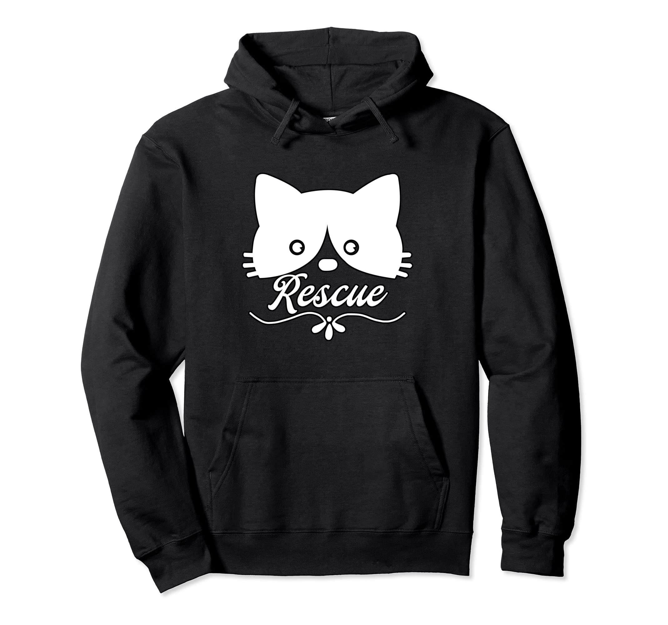 Rescue Cat Adopt Do Not Shop Rainbow Hoodie - Minimalist Print Unisex - T-Shirt, Sweatshirt, Hoodie