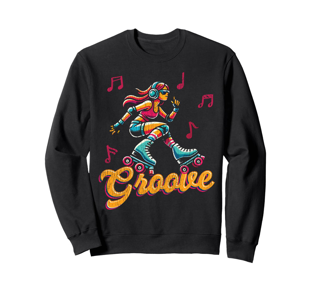 Roller Skating Skate 1970S Groove Sweatshirt - Graphic Print Unisex - T-Shirt, Sweatshirt, Hoodie