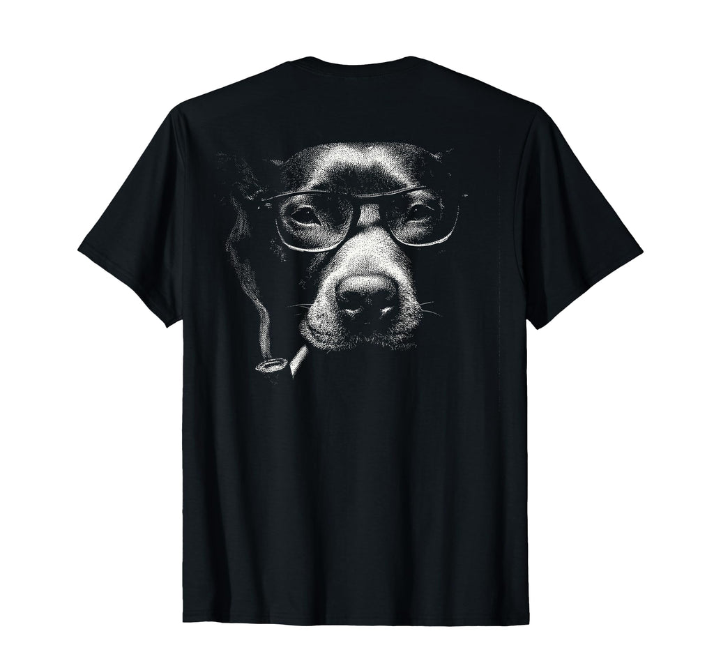 American Pitbull Pipe Glasses Grunge T-Shirt - Novelty Apparel Men Women - T-Shirt, Sweatshirt, Hoodie