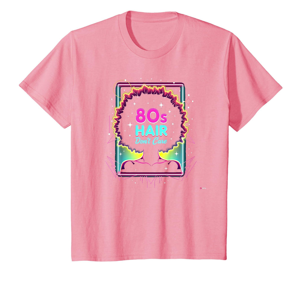 Mens 80S Hair Dont Care Neon Disco T-Shirt - Custom Art Print Men Women - T-Shirt, Sweatshirt, Hoodie