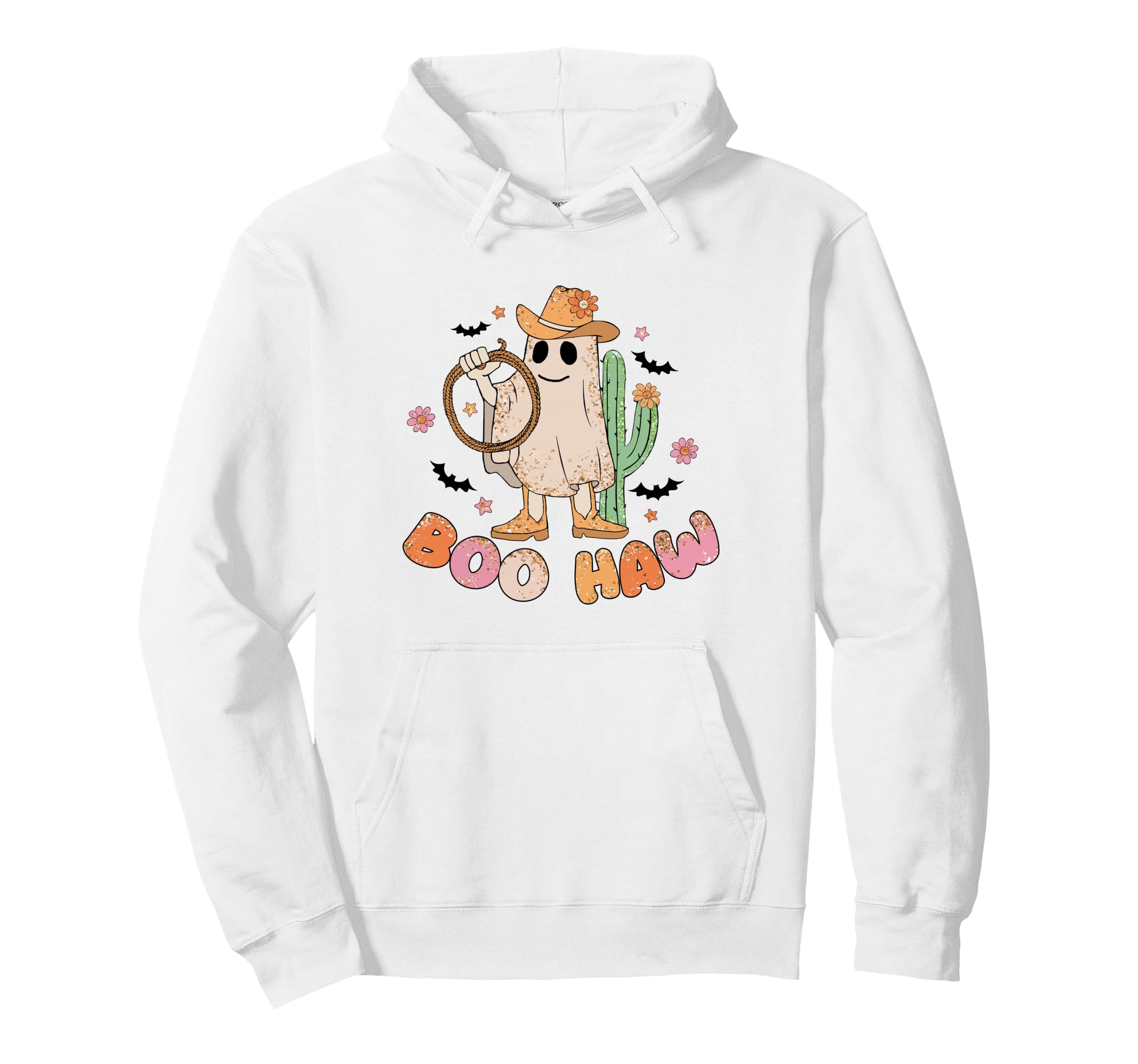 Boo Haw Cowboy Ghost Western Hoodie - Casual Everyday Wear Men Women - T-Shirt, Sweatshirt, Hoodie