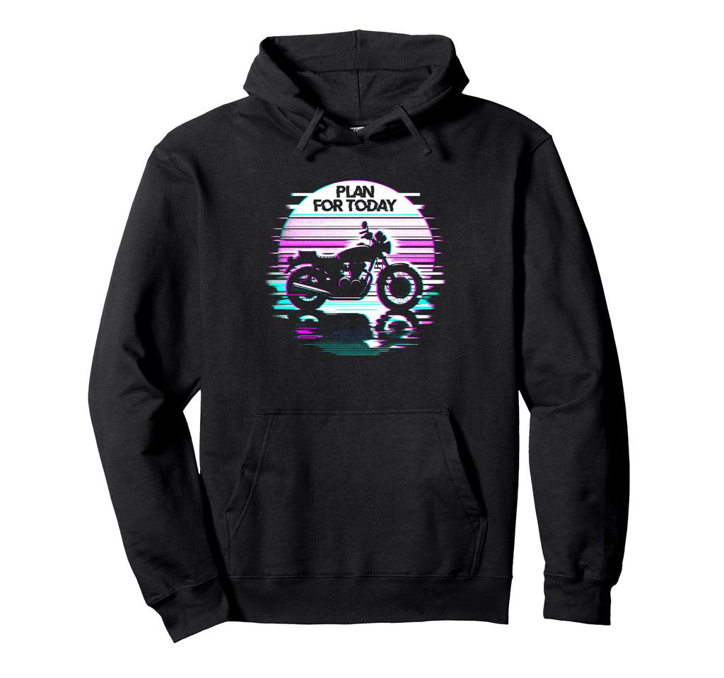 Motorcycle Glitch Funny Motorbike Hoodie - Aesthetic Graphic for Adults - T-Shirt, Sweatshirt, Hoodie