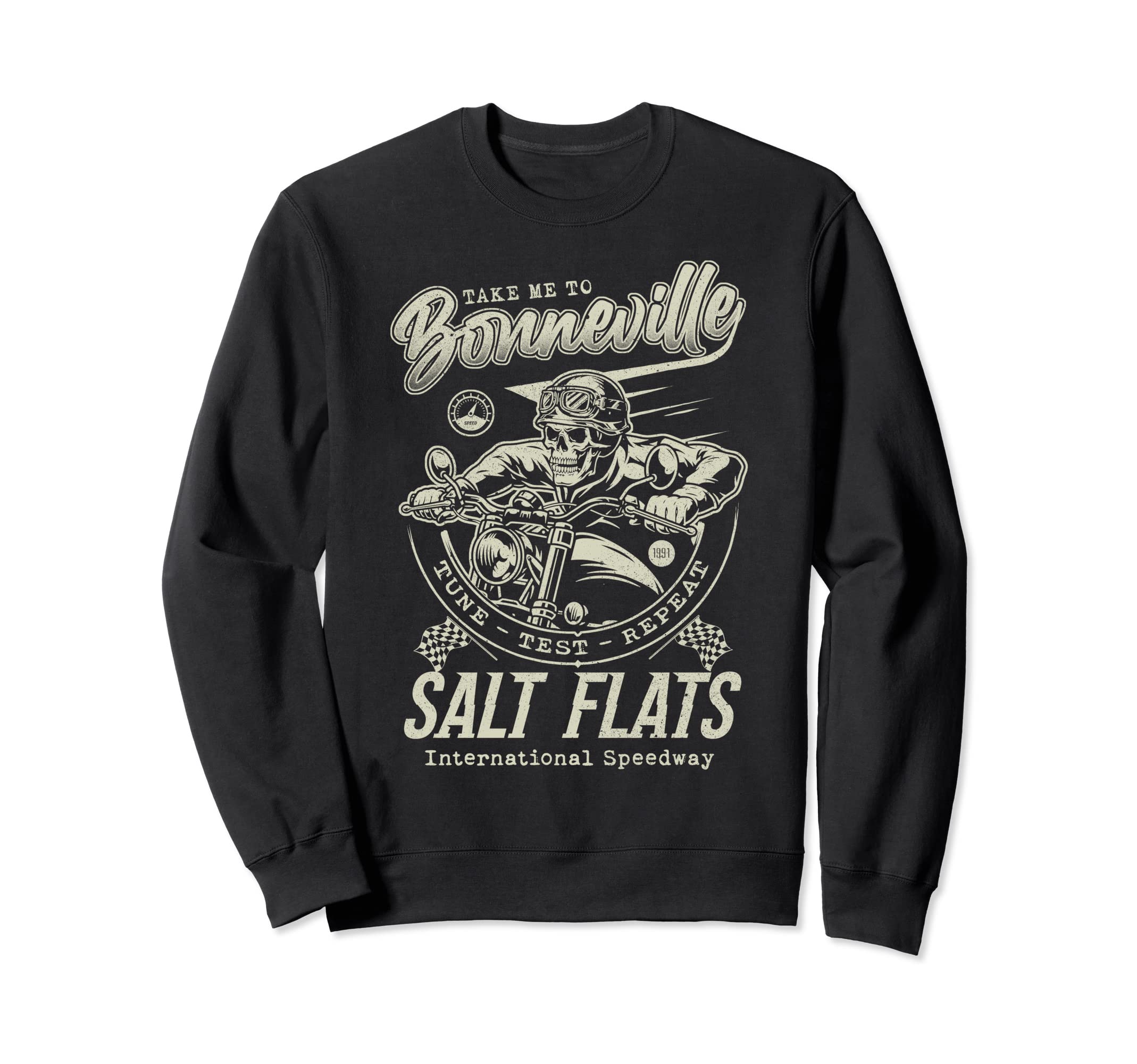Bonneville Salt Flats Motorcycle Racing Sweatshirt - Trendy Graphic Unisex - T-Shirt, Sweatshirt, Hoodie